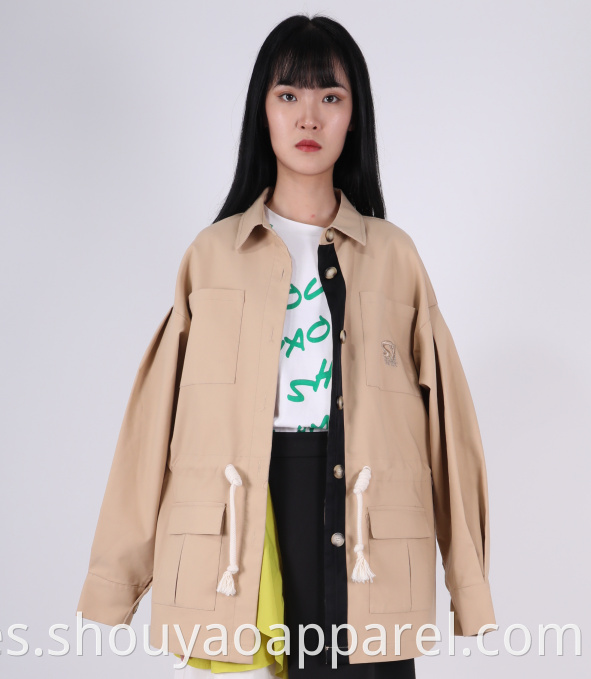 LADIES COLLARED TRENCH COAT